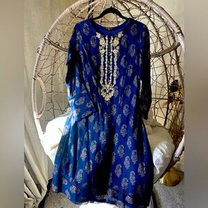 Navy Blue Agha Noor Large Top